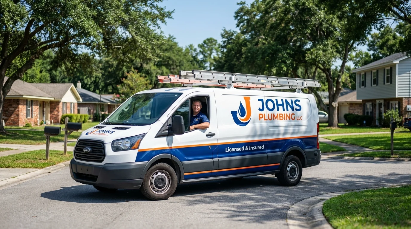 Johns Plumbing LLC service van in Lake Elmo, MN