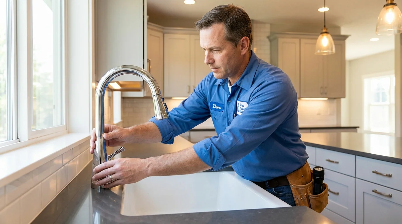 Kitchen faucet installation by Johns Plumbing LLC in Lake Elmo